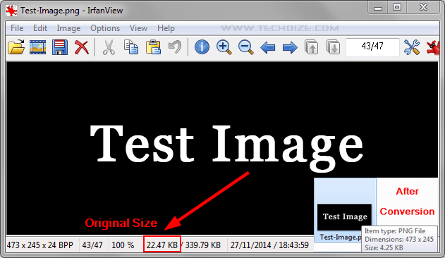 IrfanView Image Compression Tool Test Techoize