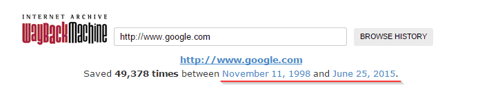 Older version of website archive way back machine